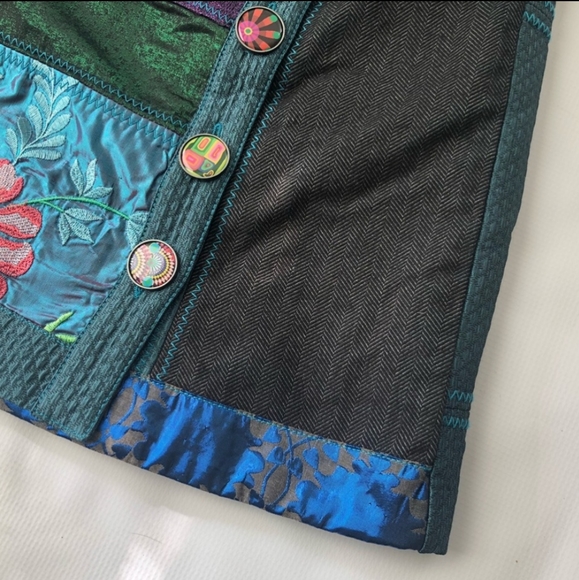 Desigual Galactic Tour patchwork A line mini skirt - Picture 5 of 8